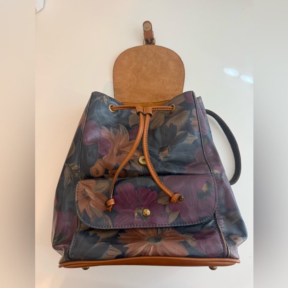 Patricia Nash Floral Leather Backpack - Picture 2 of 13